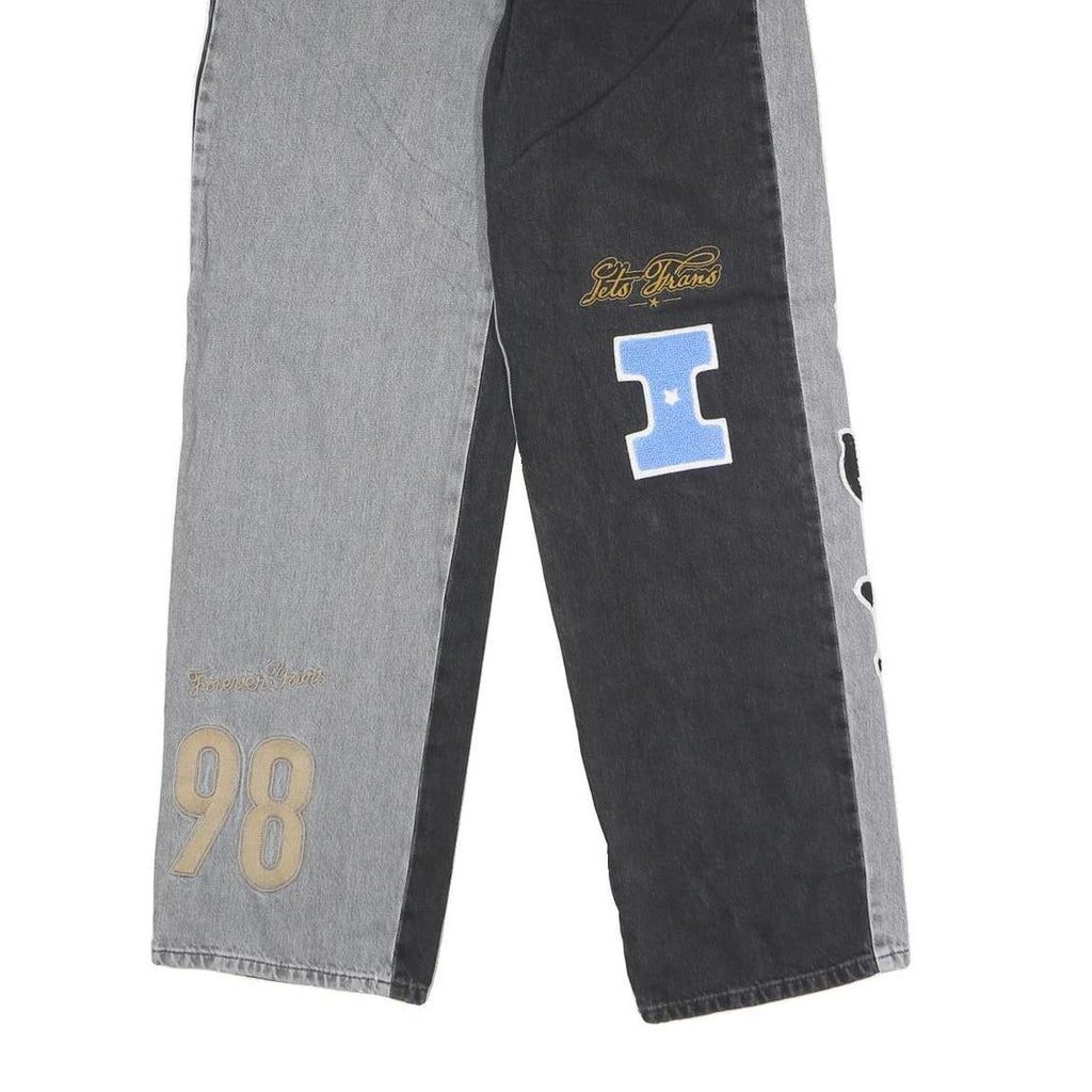 IETS FRANS Womens Jeans Black & Grey Regular Straight Denim Medium W27 L32