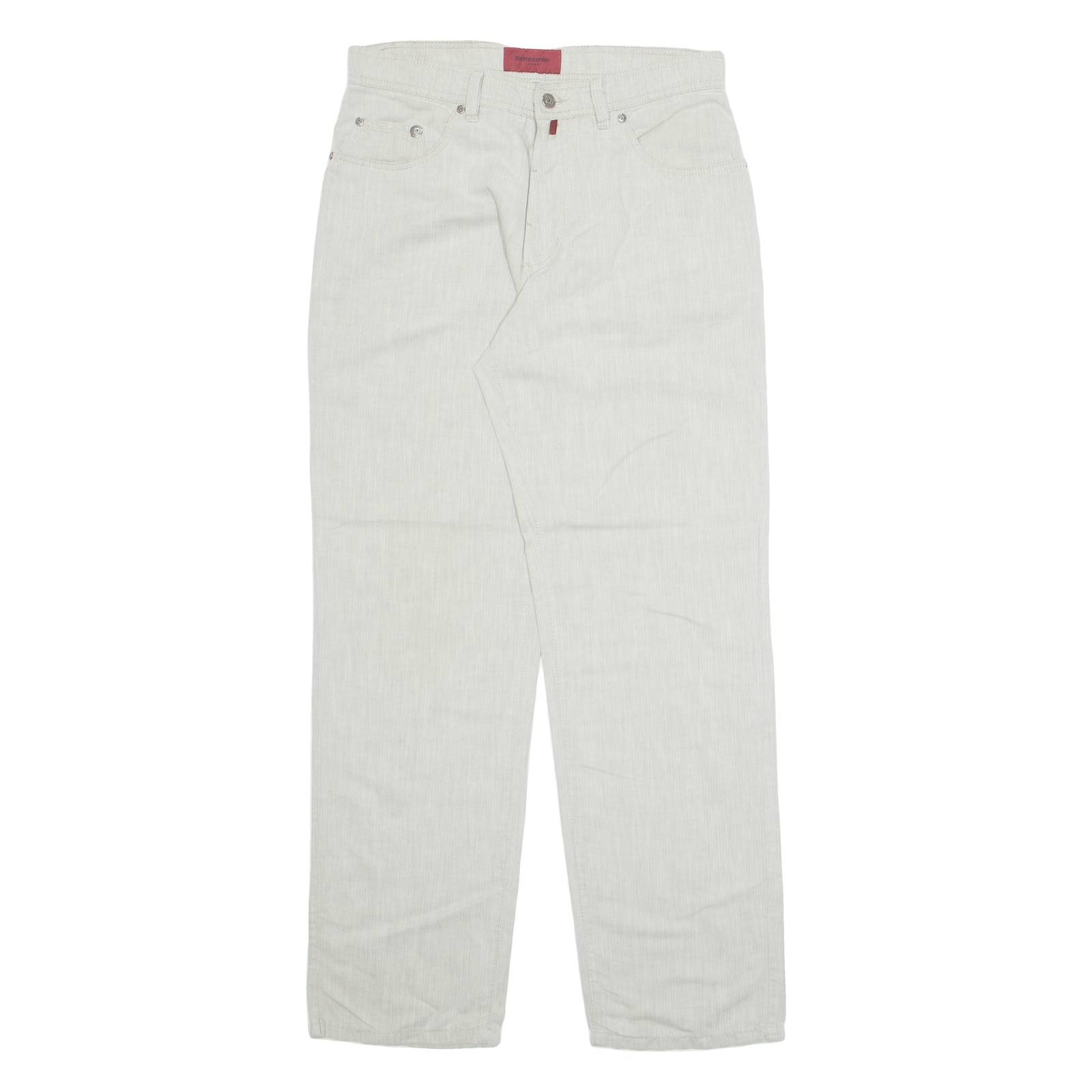 PIERRE CARDIN Mens Trousers Beige Regular Straight W30 L31
