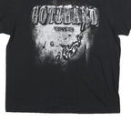 STEDMAN Womens Black Gothard Silver Graphic T-Shirt L Short Sleeve Crew Neck