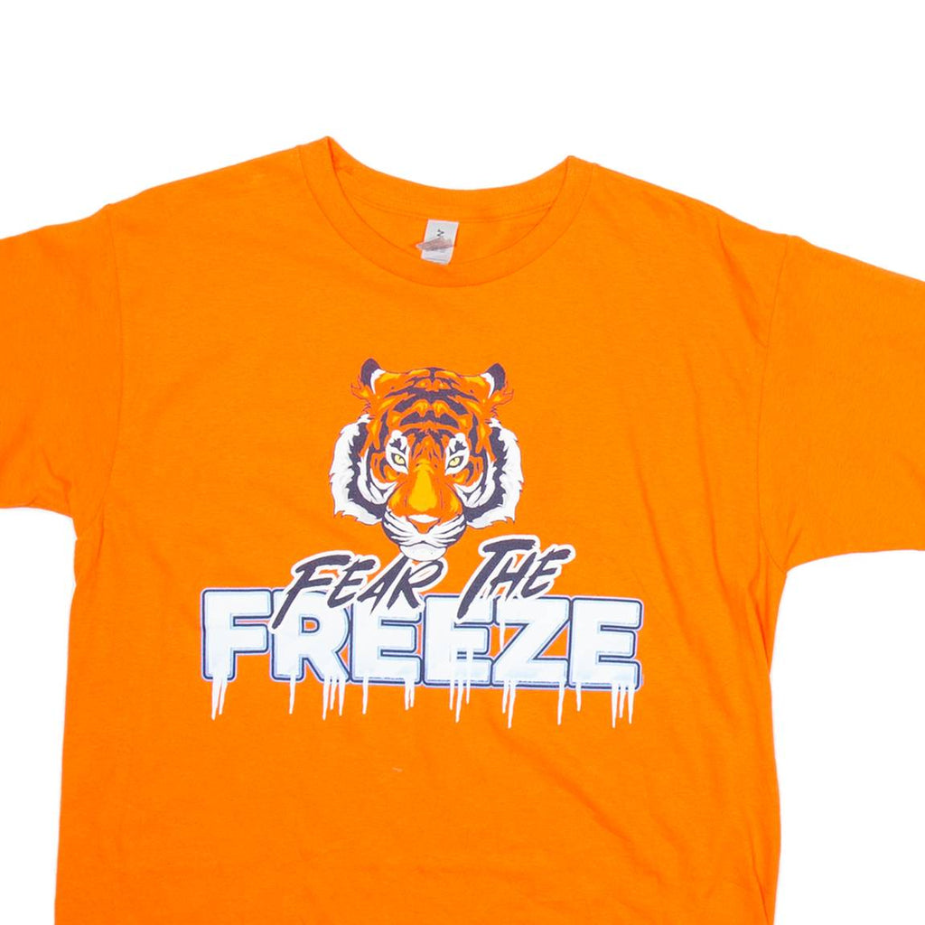 GILDAN Fear The Freeze Mens T-Shirt Orange XL