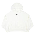 ADIDAS Womens White Cotton Blend Hoodie L Casual Pullover Oversized Fit