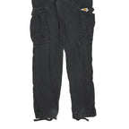 CARHARTT Mens Cotton Blend Black Regular Cargo Trousers W29 L34 Workwear Utility