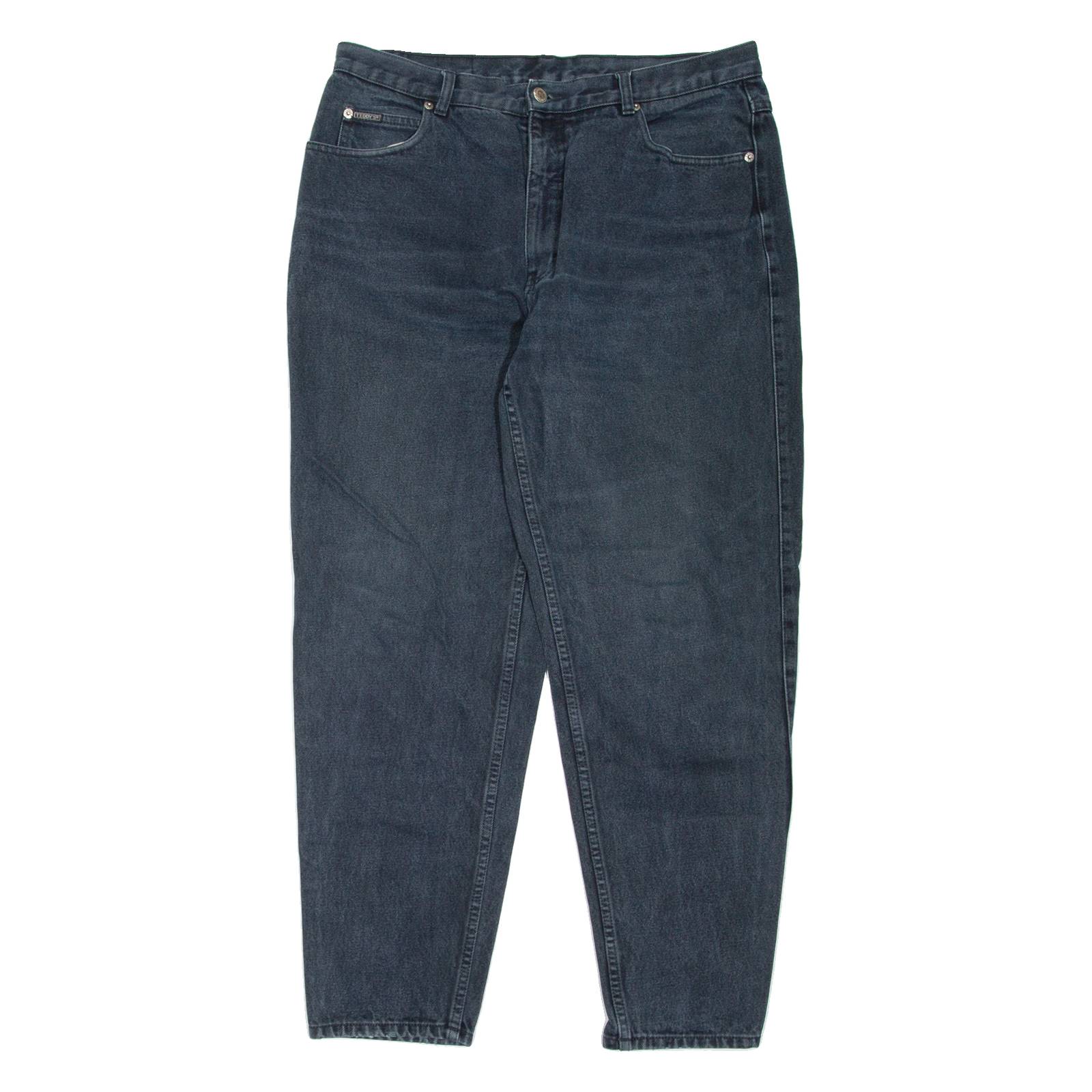 TEDDY'S Womens Jeans Black Regular Mom W33 L29