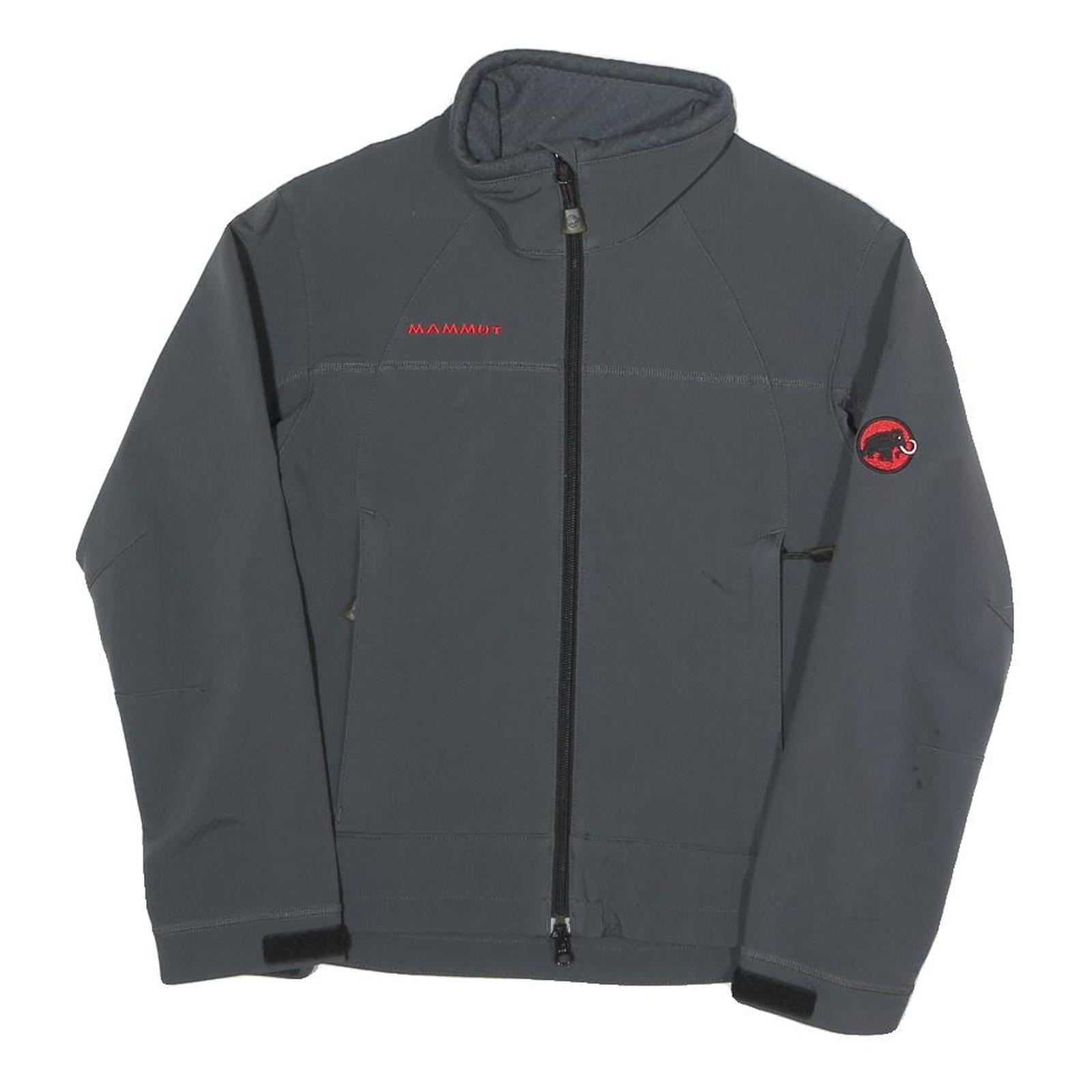 MAMMUT Womens Grey Softshell Jacket XS Polyester Blend Zip Outdoor Activewear