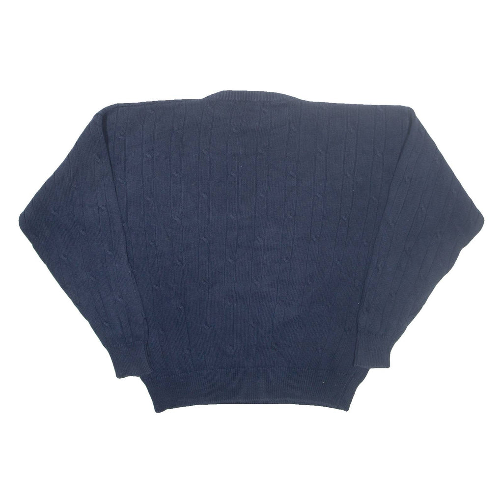 NAUTICA Mens Jumper Blue Cable Knit L