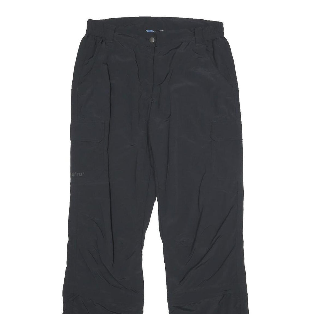 ME'RU Womens Polyester Black Regular Straight Trousers W30 L34 Casual Outdoor