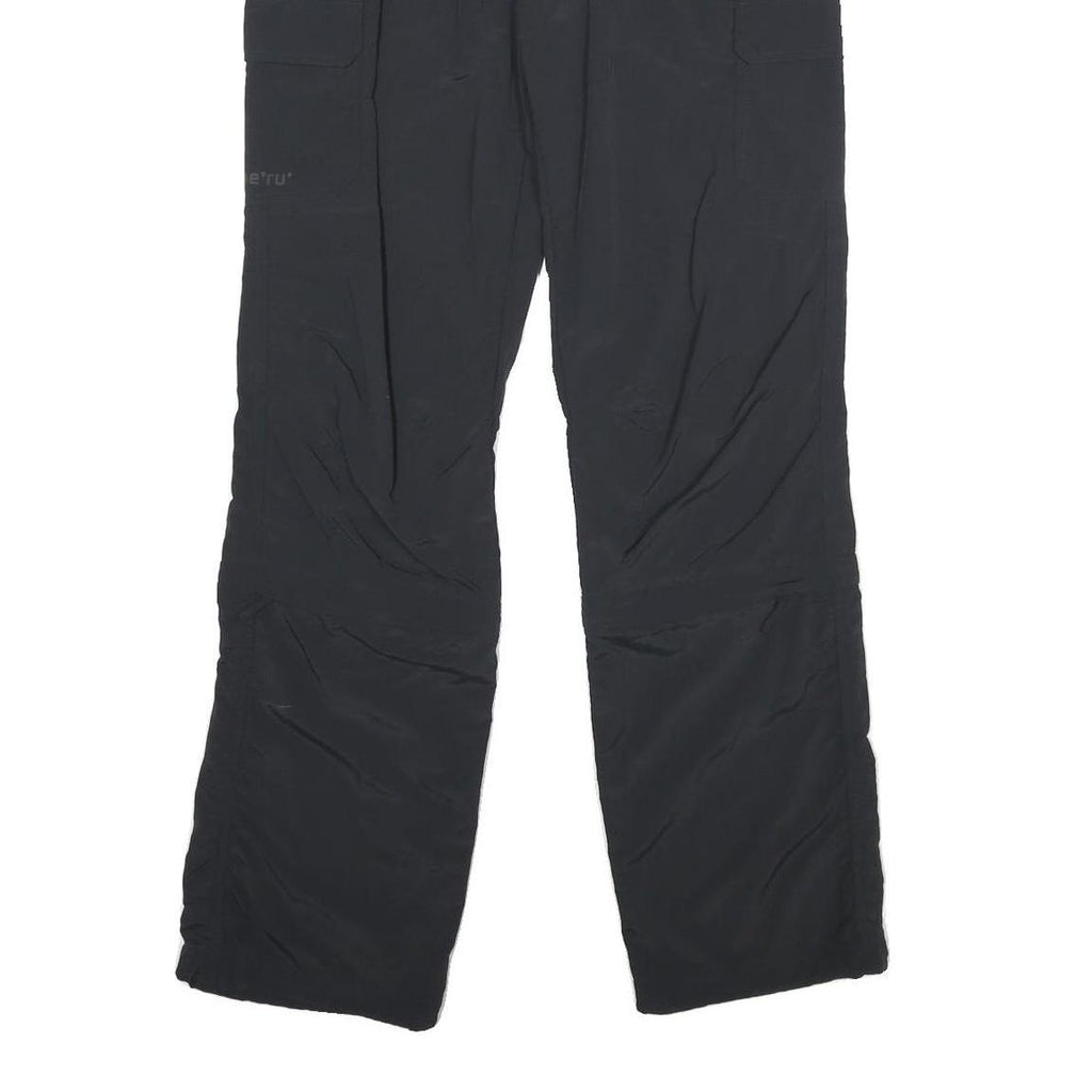 ME'RU Womens Polyester Black Regular Straight Trousers W30 L34 Casual Outdoor