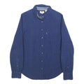 LEVI'S Womens Blue Shirt S Cotton Long Sleeve Button Closure Polka Dot Print