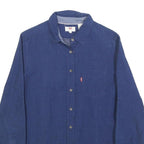 LEVI'S Womens Blue Shirt S Cotton Long Sleeve Button Closure Polka Dot Print