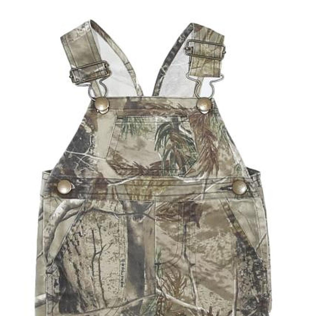 PRO BASS SHOP Boys Green Brown Camouflage Cotton Blend Dungarees 6 Months XXS