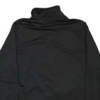 REEBOK Mens Black Zip Front Jacket XL Polyester Blend Plain Casual Sportswear