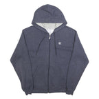 CHAMPION Mens Blue Full Zip Hoodie M Cotton Drawstring Casual Sportswear