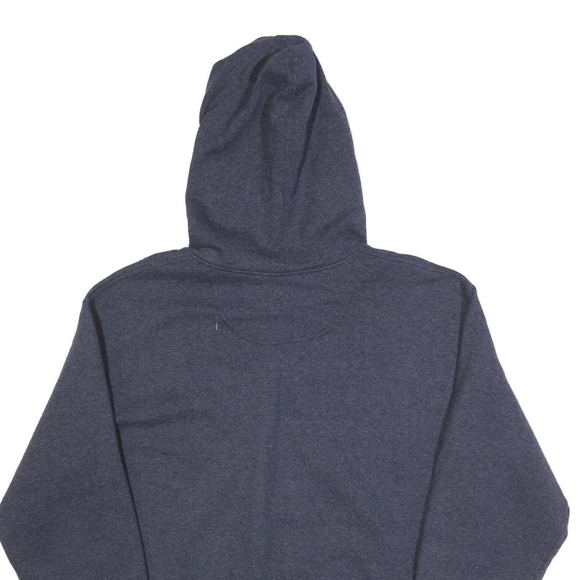 CHAMPION Mens Blue Full Zip Hoodie M Cotton Drawstring Casual Sportswear