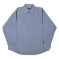 KANGOL Mens Plain Shirt Blue Long Sleeve 2XL