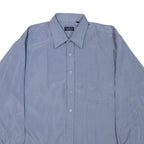 KANGOL Mens Plain Shirt Blue Long Sleeve 2XL