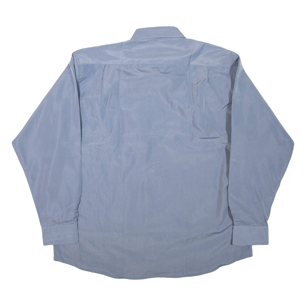 KANGOL Mens Plain Shirt Blue Long Sleeve 2XL