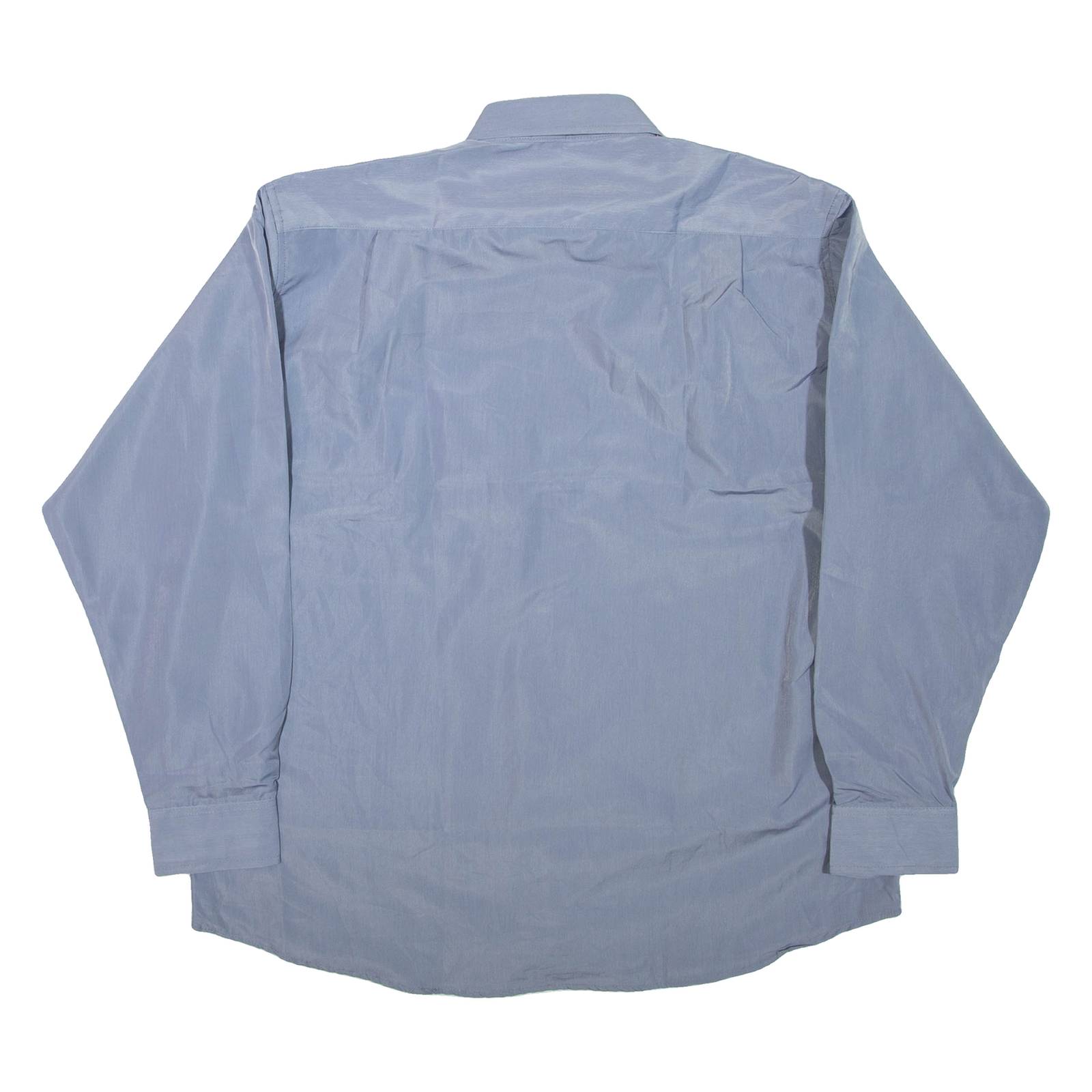 KANGOL Mens Plain Shirt Blue Long Sleeve 2XL