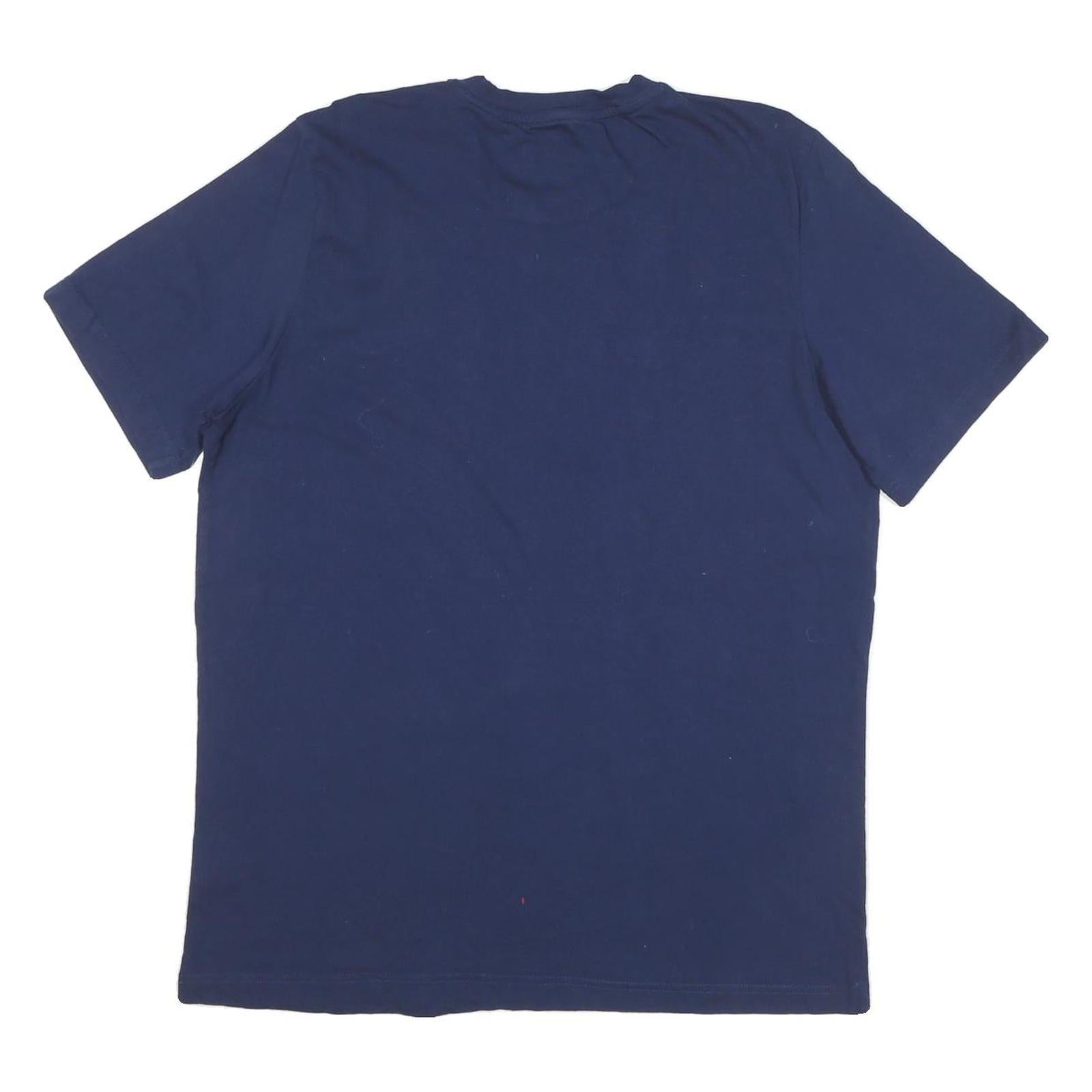 ADIDAS Mens Blue Pack Volleyball Graphic T-Shirt L Short Sleeve Crew Neck Sport