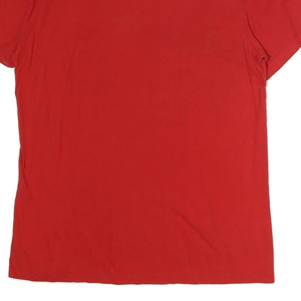 NIKE Mens Red T-Shirt L Short Sleeve Crew Neck Cotton Casual Sportswear