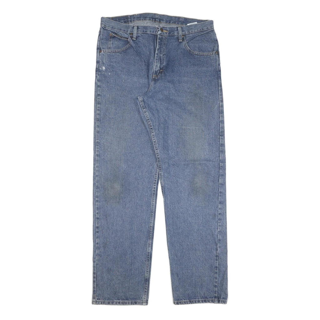 WRANGLER Mens Regular Fit Straight Leg Denim Medium Wash W34 L33 Classic Zip