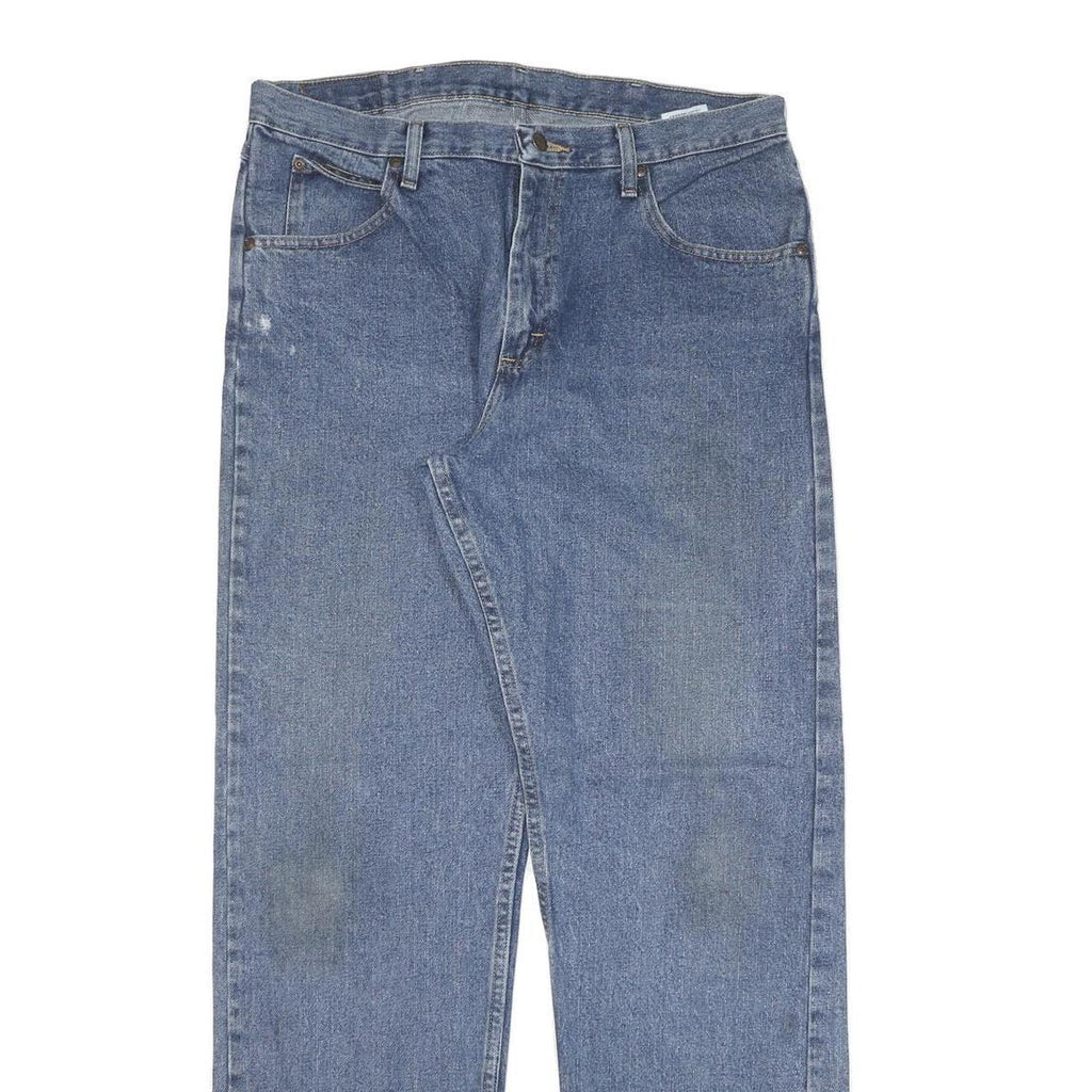 WRANGLER Mens Regular Fit Straight Leg Denim Medium Wash W34 L33 Classic Zip