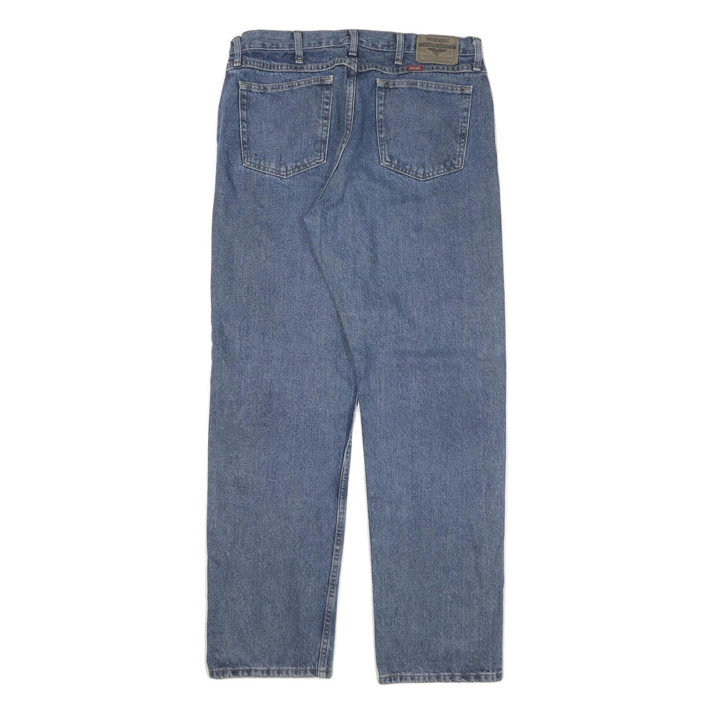 WRANGLER Mens Regular Fit Straight Leg Denim Medium Wash W34 L33 Classic Zip