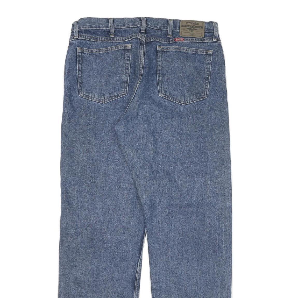 WRANGLER Mens Regular Fit Straight Leg Denim Medium Wash W34 L33 Classic Zip