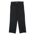 DICKIES Mens Black Cotton Blend Regular Fit Straight Trousers W30 L28 Functional