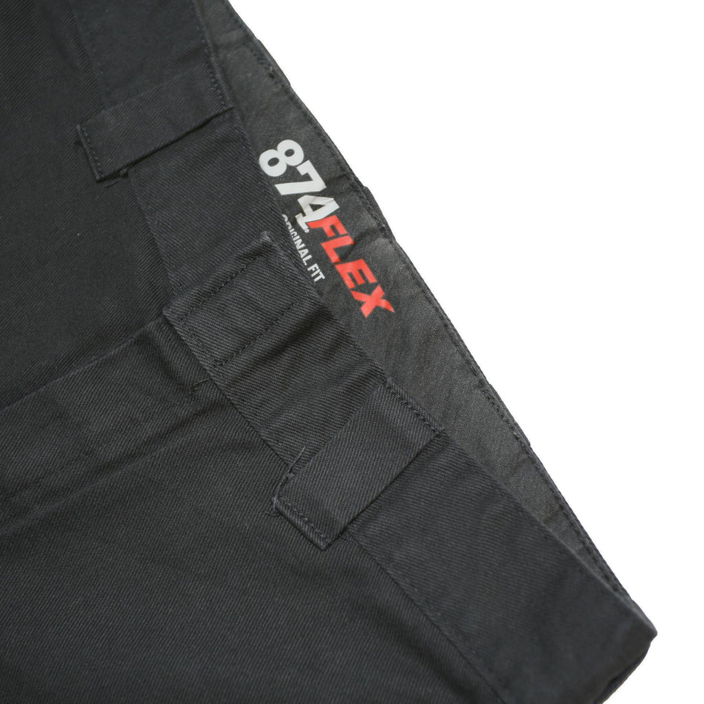 DICKIES Mens Black Cotton Blend Regular Fit Straight Trousers W30 L28 Functional