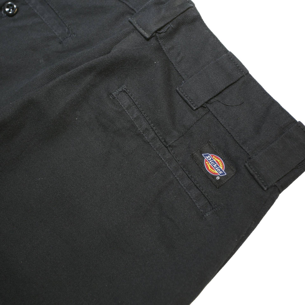 DICKIES Mens Black Cotton Blend Regular Fit Straight Trousers W30 L28 Functional