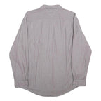 TOMMY HILFIGER Mens Grey Pinstripe Shirt 2XL Classic Long Sleeve Button