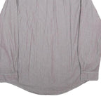 TOMMY HILFIGER Mens Grey Pinstripe Shirt 2XL Classic Long Sleeve Button