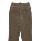 CHER Womens Cotton Blend Brown Regular Straight Trousers W28 L30 Casual Comfort