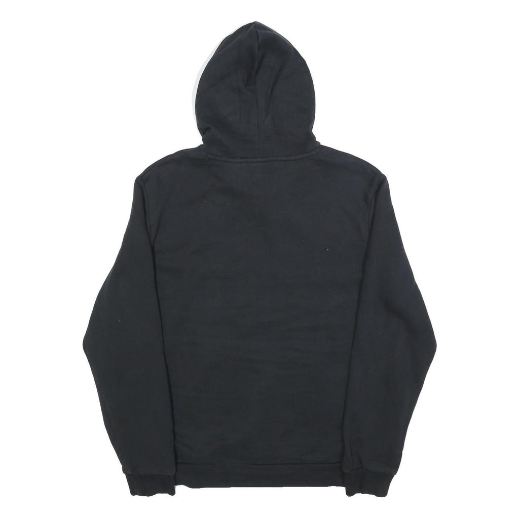 PUMA Mens Black Cotton Blend Pullover Hoodie M Minimal Logo Casual Wear