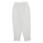 Womens Regular Fit Light Grey Zip Closure Trousers W26 L28 Pleated Cuffed