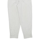 Womens Regular Fit Light Grey Zip Closure Trousers W26 L28 Pleated Cuffed