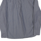 TOMMY HILFIGER Mens Blue Check Shirt S Button Down Collar Long Sleeve Cotton
