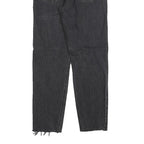 LEVI'S Womens Regular Fit Black Denim Ripped Button Closure W27 L27 Skinny Jeans