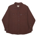 WOOLRICH Mens Brown Cotton Shirt XL Button Long Sleeve Casual Workwear