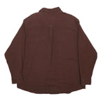 WOOLRICH Mens Brown Cotton Shirt XL Button Long Sleeve Casual Workwear