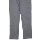 DICKIES Mens Cotton Blend Slim Grey Trousers W32 L32 Workwear Zip Closure