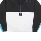 DKNY Womens Black & White Blue Colourblock Pullover S Sweatshirt Half Zip