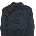 SANDRO Mens Navy & Red Checked Zip Jacket M Cotton Blend Classic Fit Lightweight