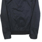 SANDRO Mens Navy & Red Checked Zip Jacket M Cotton Blend Classic Fit Lightweight