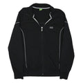 HUGO BOSS Mens Black Jacket M Polyester Blend Zip Plain Casual Outerwear