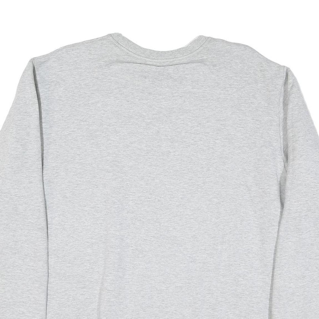 CHAMPION Mens Grey Cotton Blend Crew Neck L L Logo Embroidered Sweatshirt