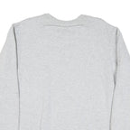 CHAMPION Mens Grey Cotton Blend Crew Neck L L Logo Embroidered Sweatshirt