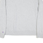CHAMPION Mens Grey Cotton Blend Crew Neck L L Logo Embroidered Sweatshirt