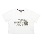 THE NORTH FACE Womens White & Camouflage Logo Graphic T-Shirt S Short Sleeve