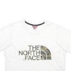 THE NORTH FACE Womens White & Camouflage Logo Graphic T-Shirt S Short Sleeve